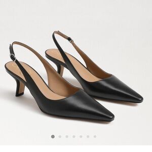 Sam Edelman Bianka slingback heels size 6.5 black leather